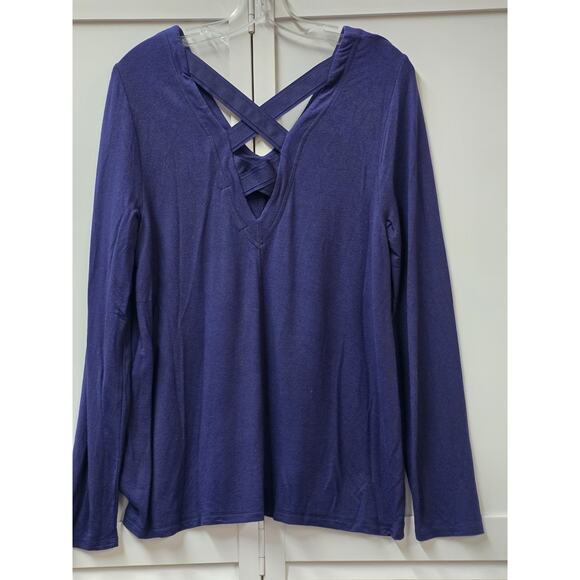 Lilly Pulitzer Areli Pullover Dk Blue Tunic Lattice Back Top-Size Medium Long - Picture 6 of 6